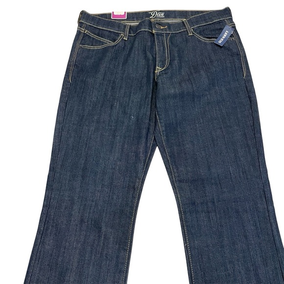 Old Navy Dark Blue/Indigo Boot-Cut Women’s Jeans Size 12 Long Mid Rise - Picture 2 of 9